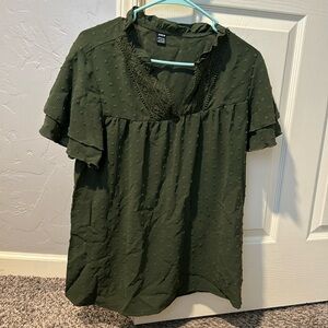 Olive green top